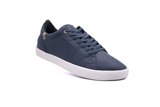 Cannon Mens Vegan Leather Shoes Blue Night